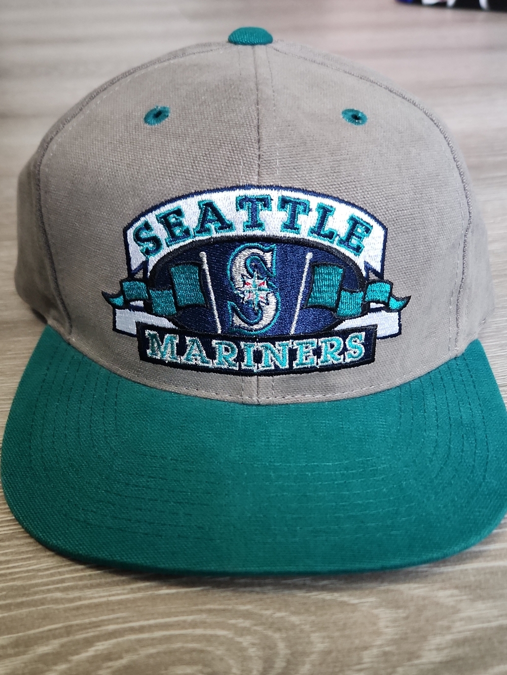 Vintage 90s Seattle Mariners Signatures Strapback Hat OSFA Gorpcore Streatwear